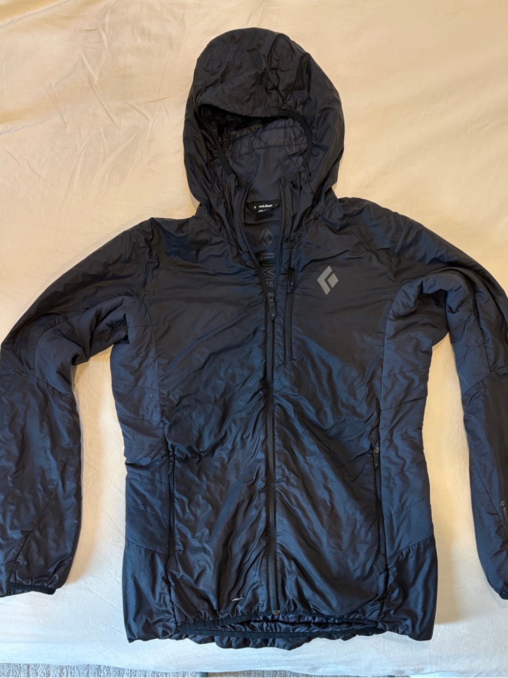 Black Diamond Men's Black Hooded Vision  Jacket size M